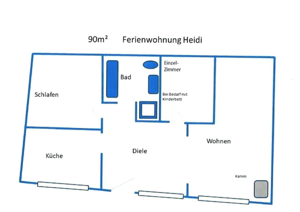 Ferienwohnung Heidi อัลเทนา ภายนอก รูปภาพ